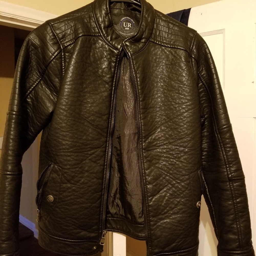 Faux Leather Kids Jacket